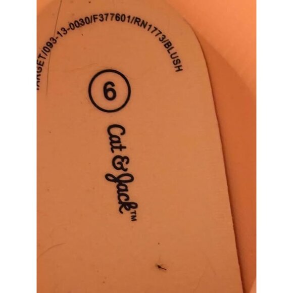 Childrens Cat & Jack Blush Pink Rubber Rain Boots Size 6 - Picture 2 of 4